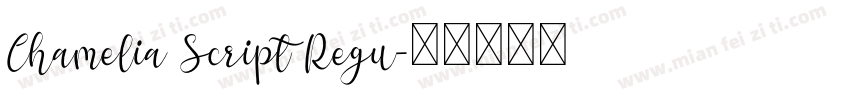 Chamelia Script Regu字体转换